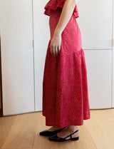 Falda roja con lunares blancos Marisol