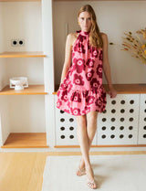 Robe rose fleurie Rosia