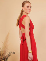 Robe multiposition rouge Annabella