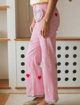 Pink Vichy Jeans Victor