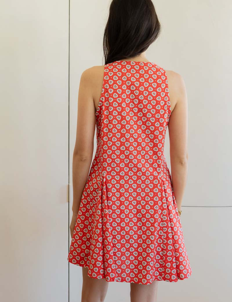 Robe rouge & coeurs Rita