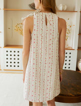 Robe écrue fleurie Tiaga