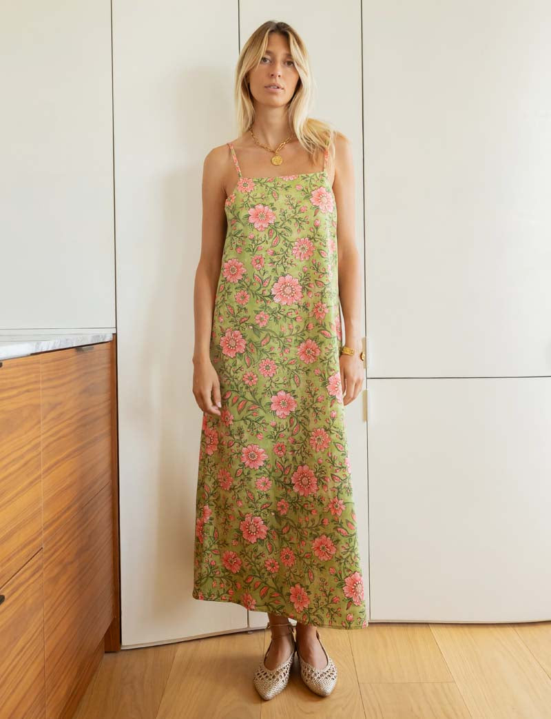 Green floral dress Talia