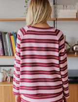 Pink & burgundy Lior top