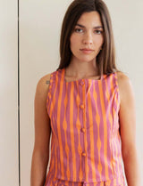 Top orange & violet Clarita