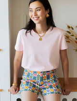 Short striped floral Kevy