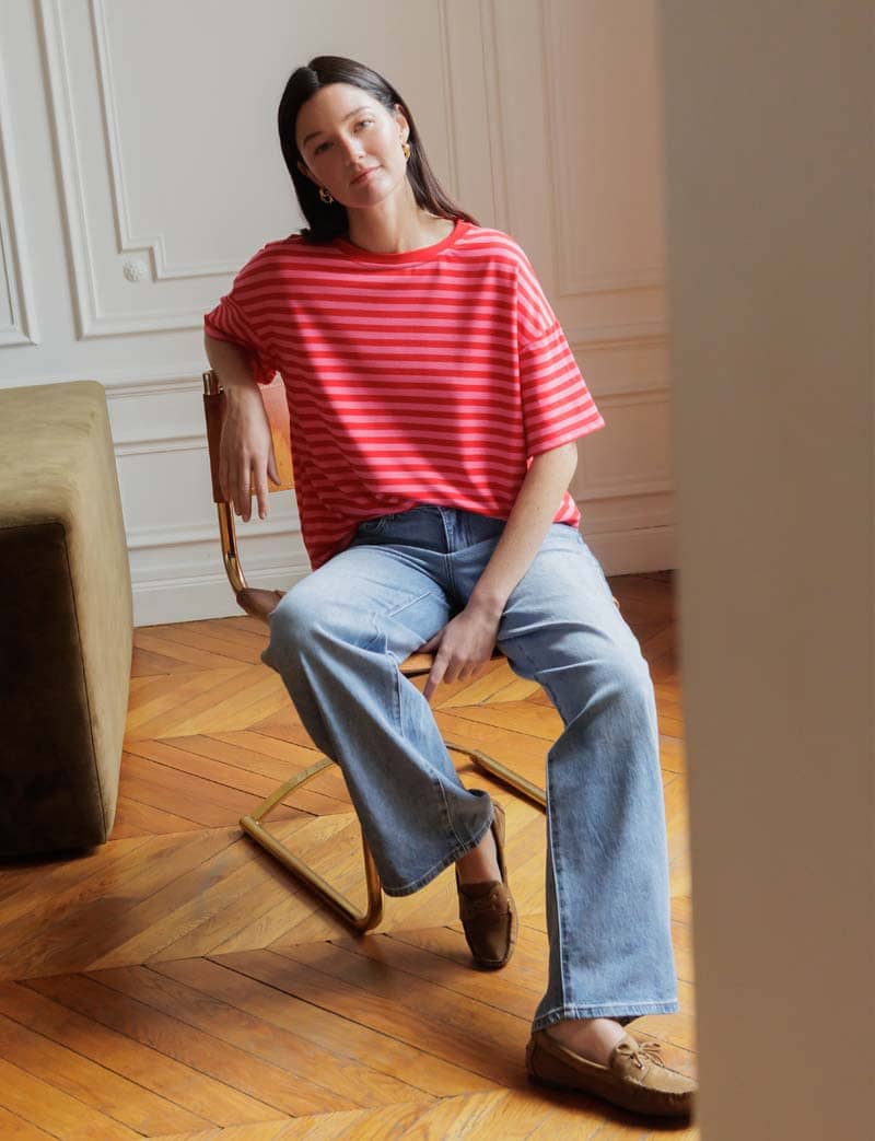 Camiseta rosa y roja Conrad