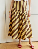 Yellow & chocolate Moki skirt