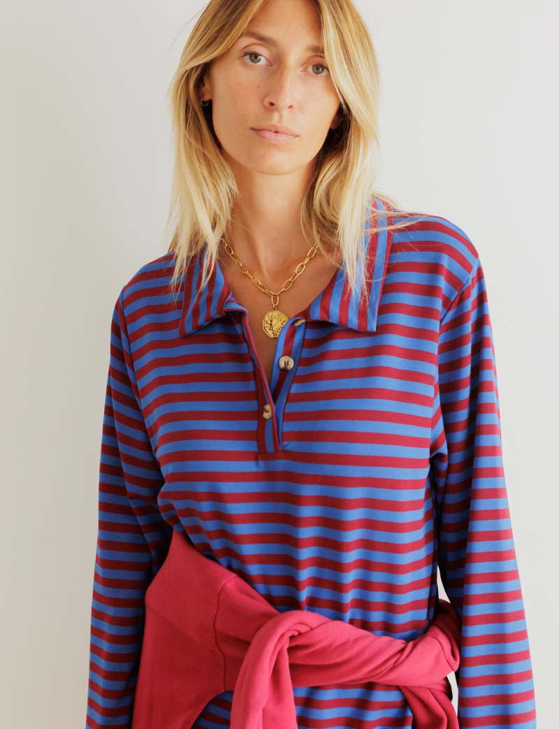 Robe bordeaux & marine Manon