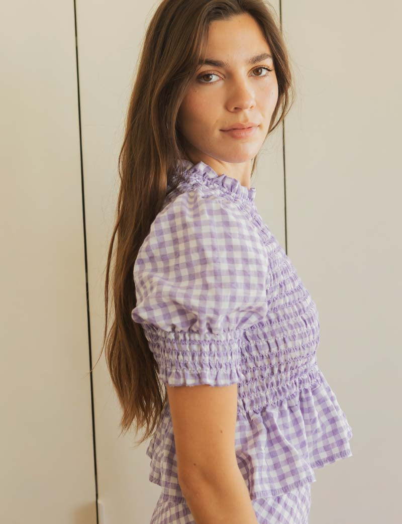 Lilac Vichy Top Paloma