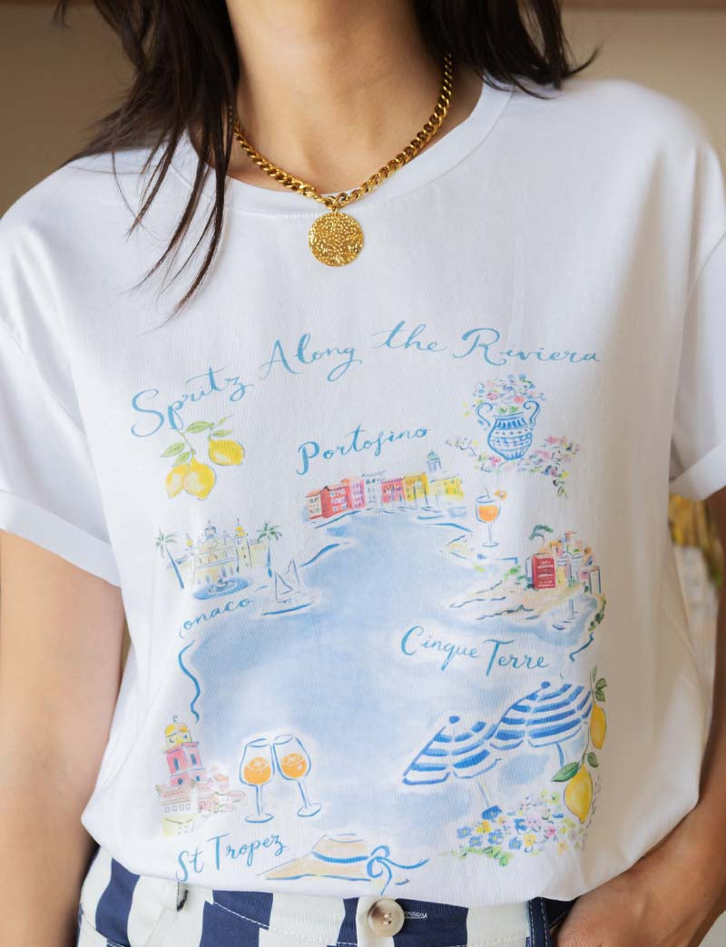 T-shirt blanc Riviera