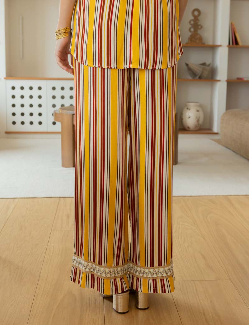 Sara multi yellow pants