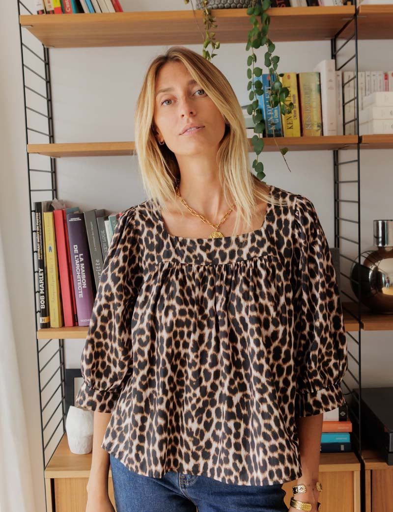 Blusa de leopardo Tizia