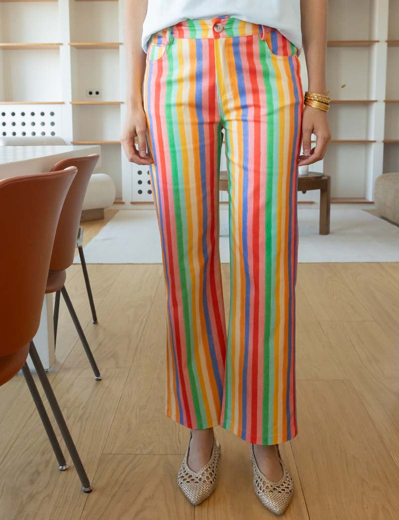 Jony Multicolored Striped Jeans
