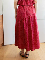Falda roja con lunares blancos Marisol