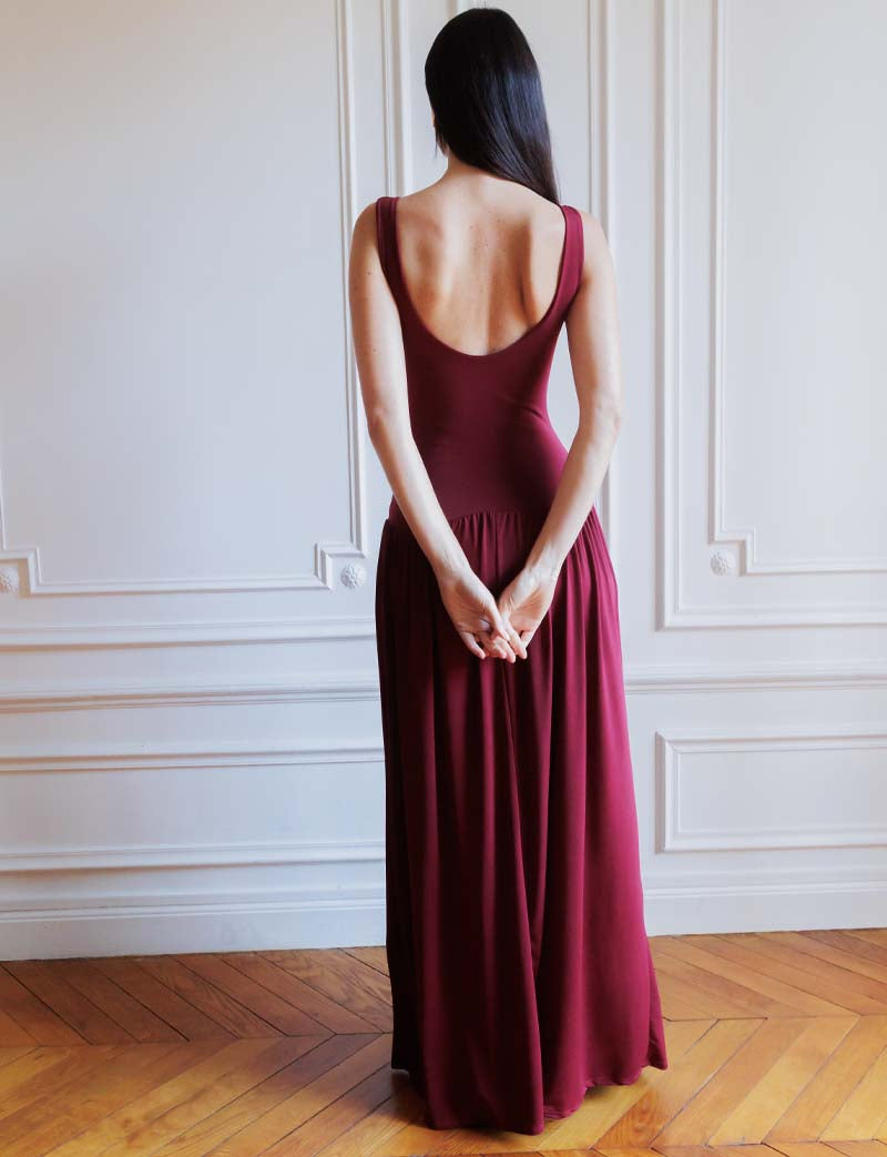 Robe bordeaux Chloé