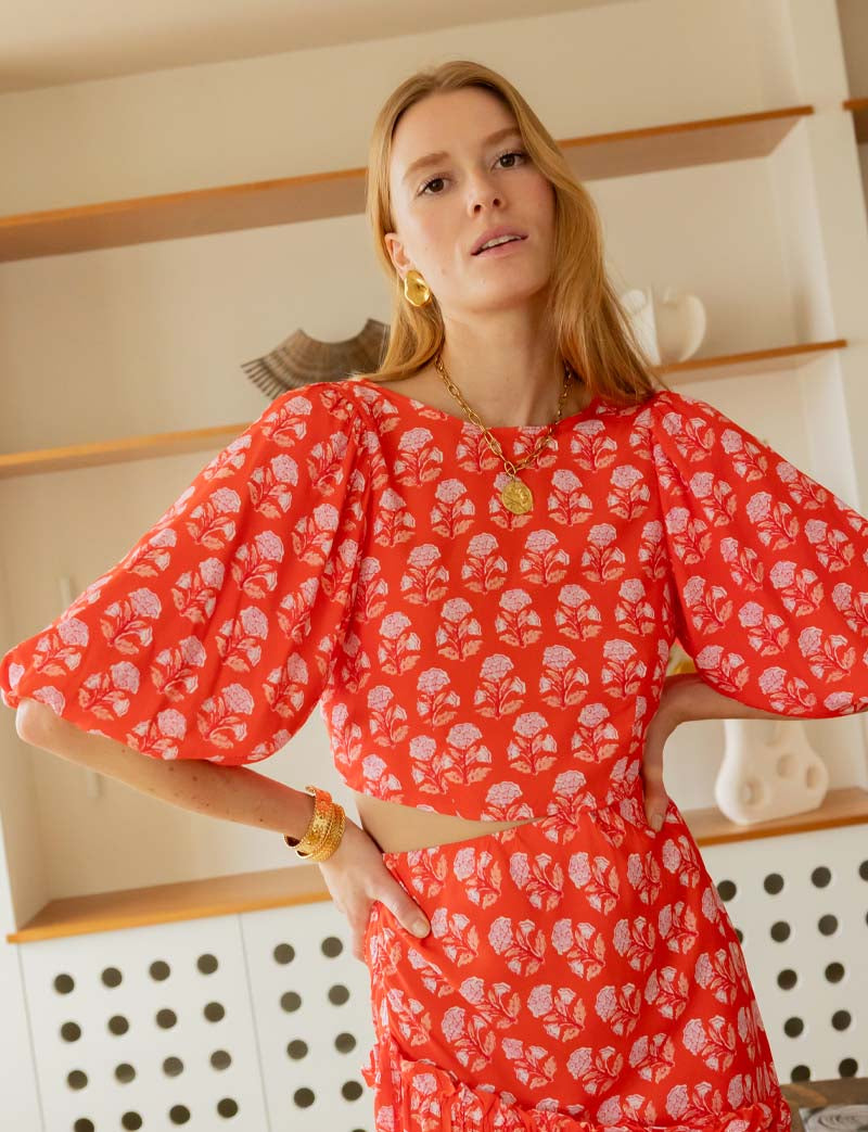 Blouse corail Cilla