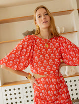 Coral blouse Cilla