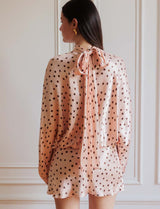 Robe rose à pois choco Gavi