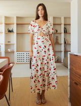Estela cherry robe