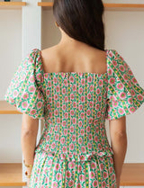 Top green floral Gael