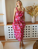 Lilac Floral Red Top