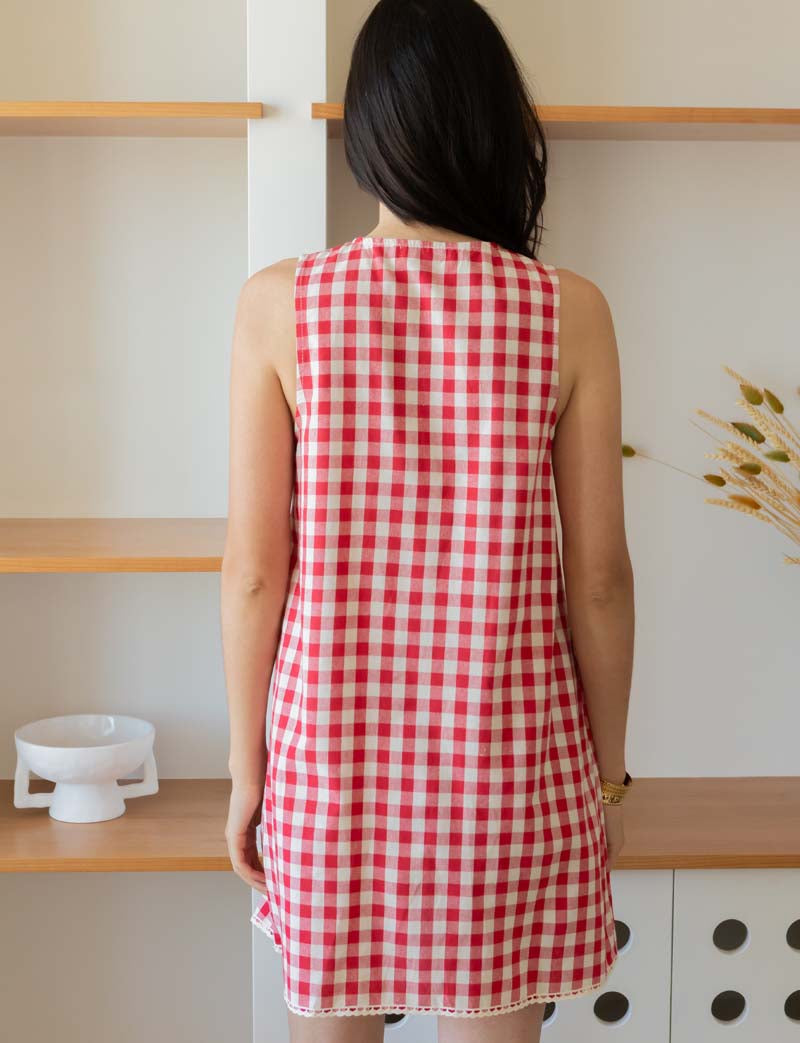 Robe vichy rouge Raymonde
