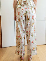 Pantalon écru & fleurs Martis
