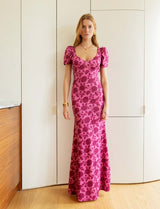 Robe rose fleurie Sevilla