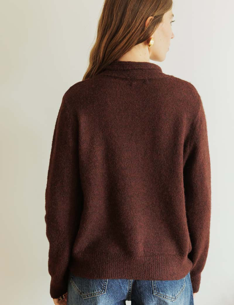 Burgundy Xabi cardigan