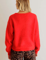 Adam red cardigan