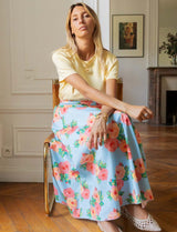 Jupe ciel fleurie Yvelle