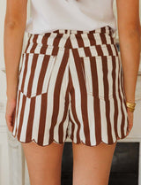Short à rayures choco Jojo