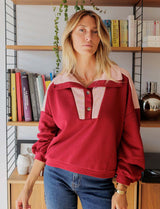 Sweat bordeaux & rose Jones