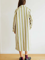 Jolly pistachio & ecru trench coat