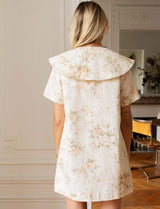 Robe écrue fleurie Mila