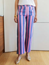 Pink and blue striped jeans Aldo