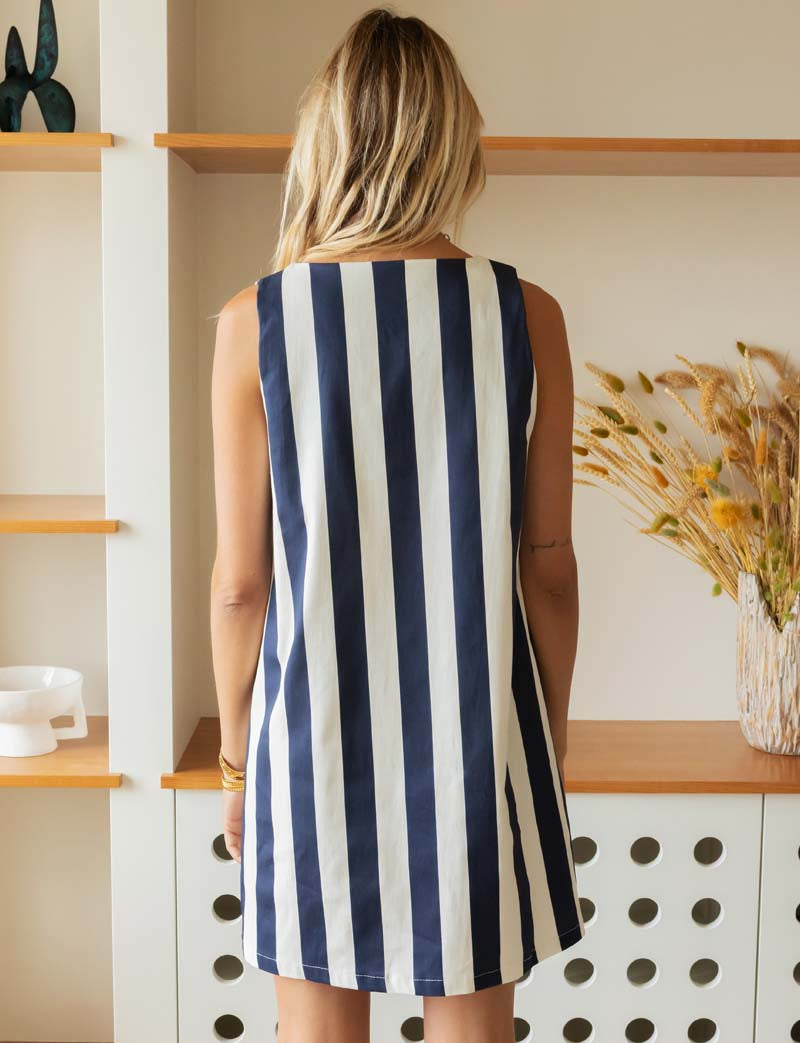 Navy striped dress Malo