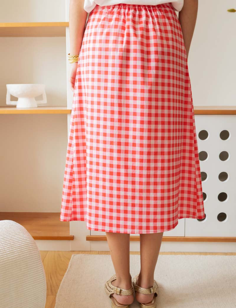 Red gingham skirt Engela