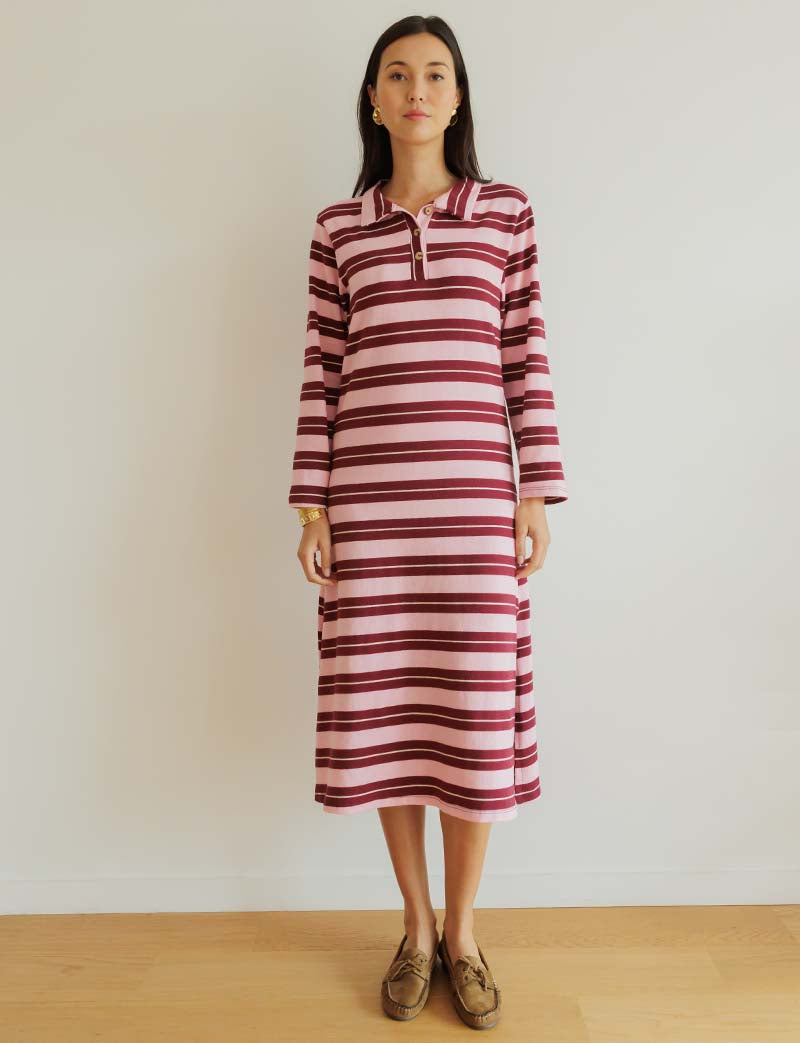 Robe rose & bordeaux Manon