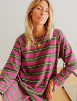 Top olive & magenta Lior