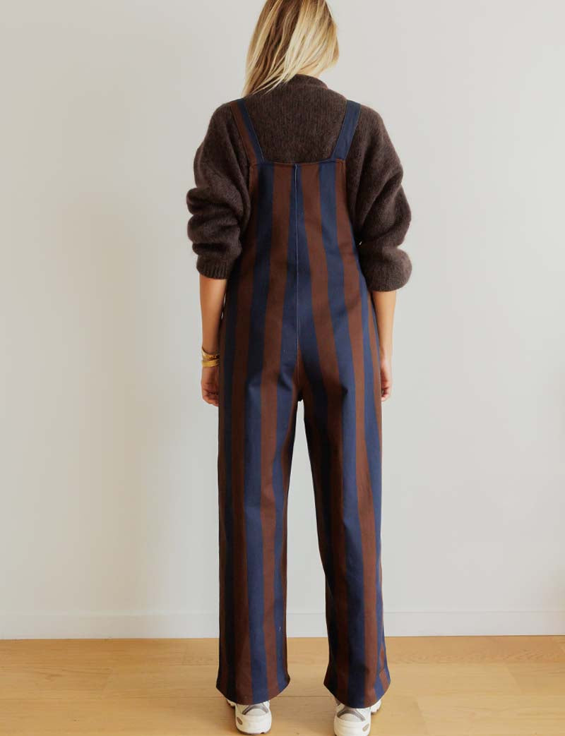 Salopette marron & marine Roey