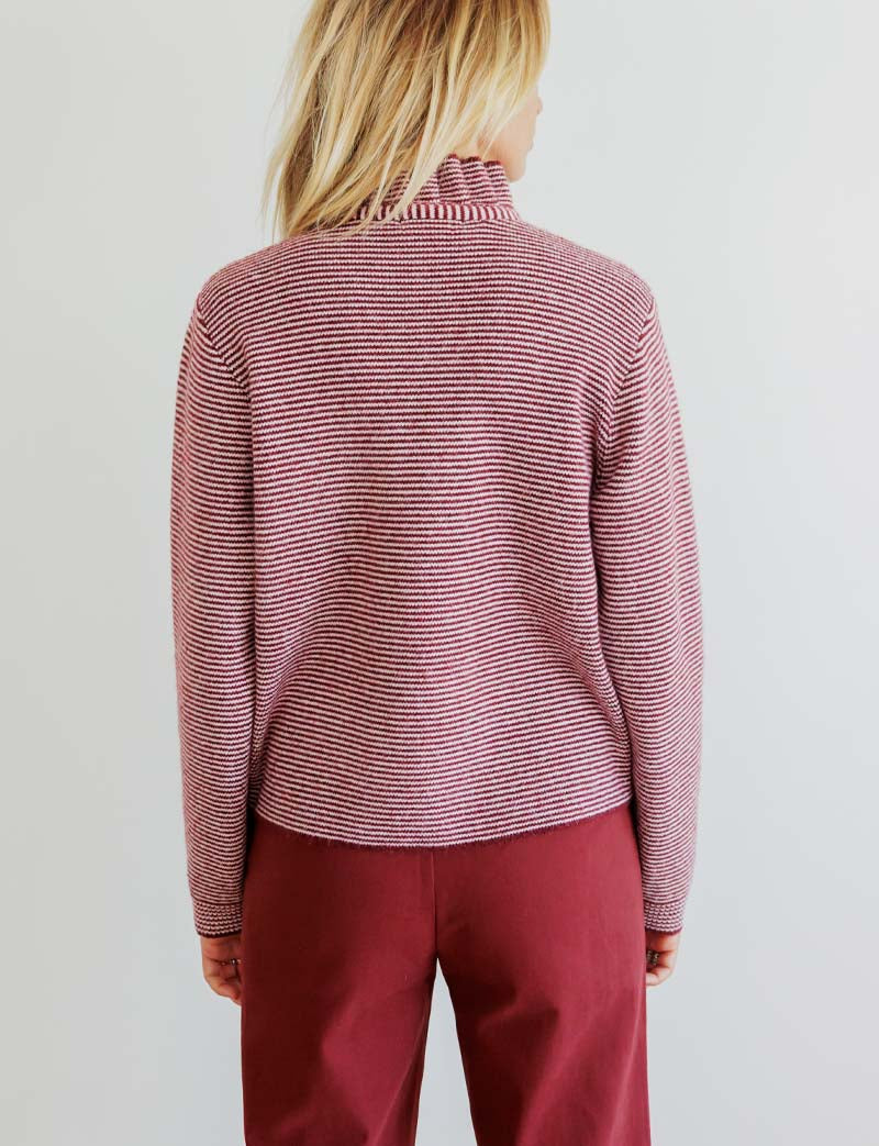 Bordeaux striped Ekai vest