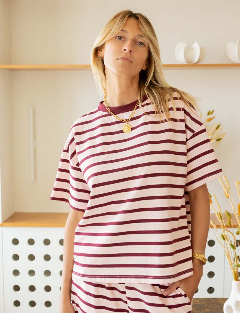 Pink & Bordeaux Conrad T-shirt