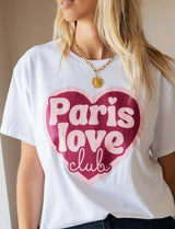 White & pink T-shirt Paris Love Club 2