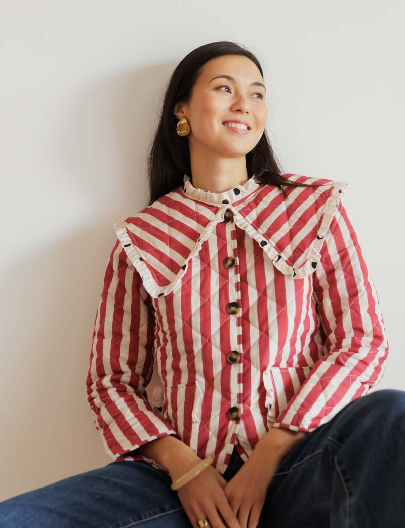 Lola striped & polka-dot jacket