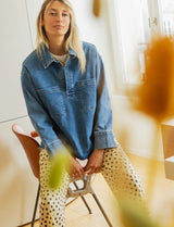 Pantalon jaune à pois choco Niko