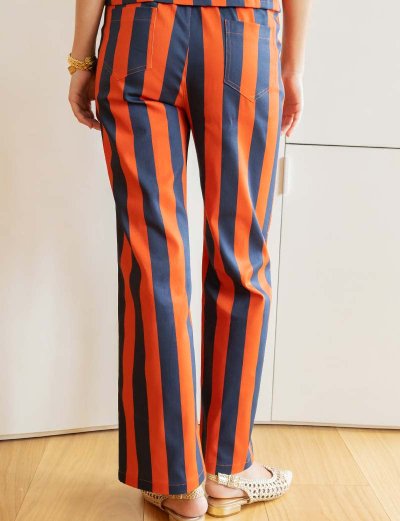 Navy and Orange Striped Jeans Aldo