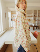 Chemise jaune fleurie Gustava