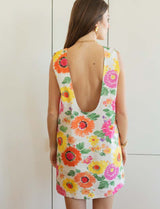 Robe blanche fleurie Safia